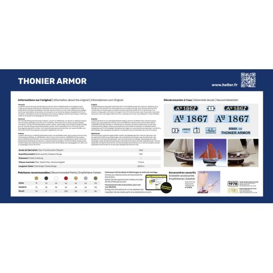 HEL-80609-Heller Armor 1/125 Timonier Boat