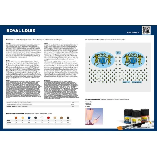 HEL-80892-Boat Royal Louis 1/200 Heller