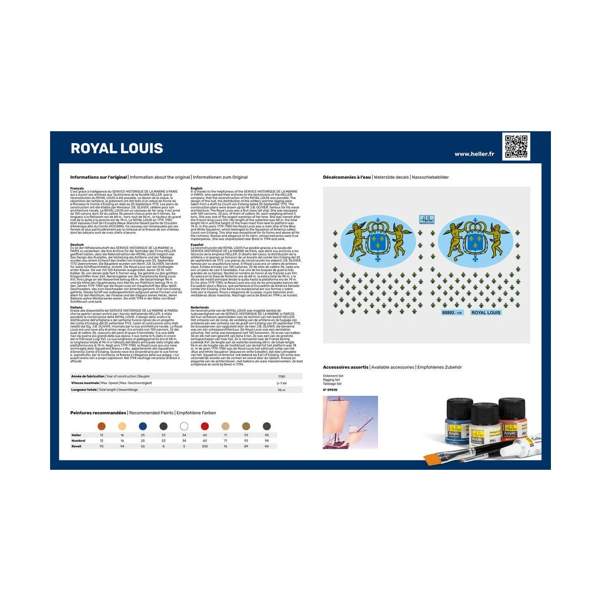 Boat Royal Louis 1/200 Heller Heller HEL-80892 - 3