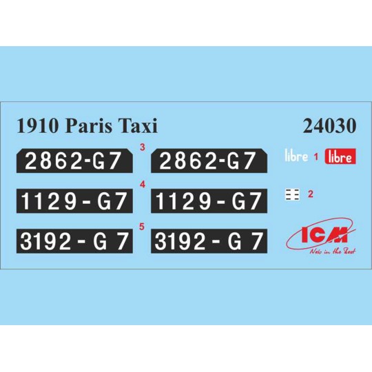 24030-Renault AG 1910 Taxi Parisien 1/24 ICM