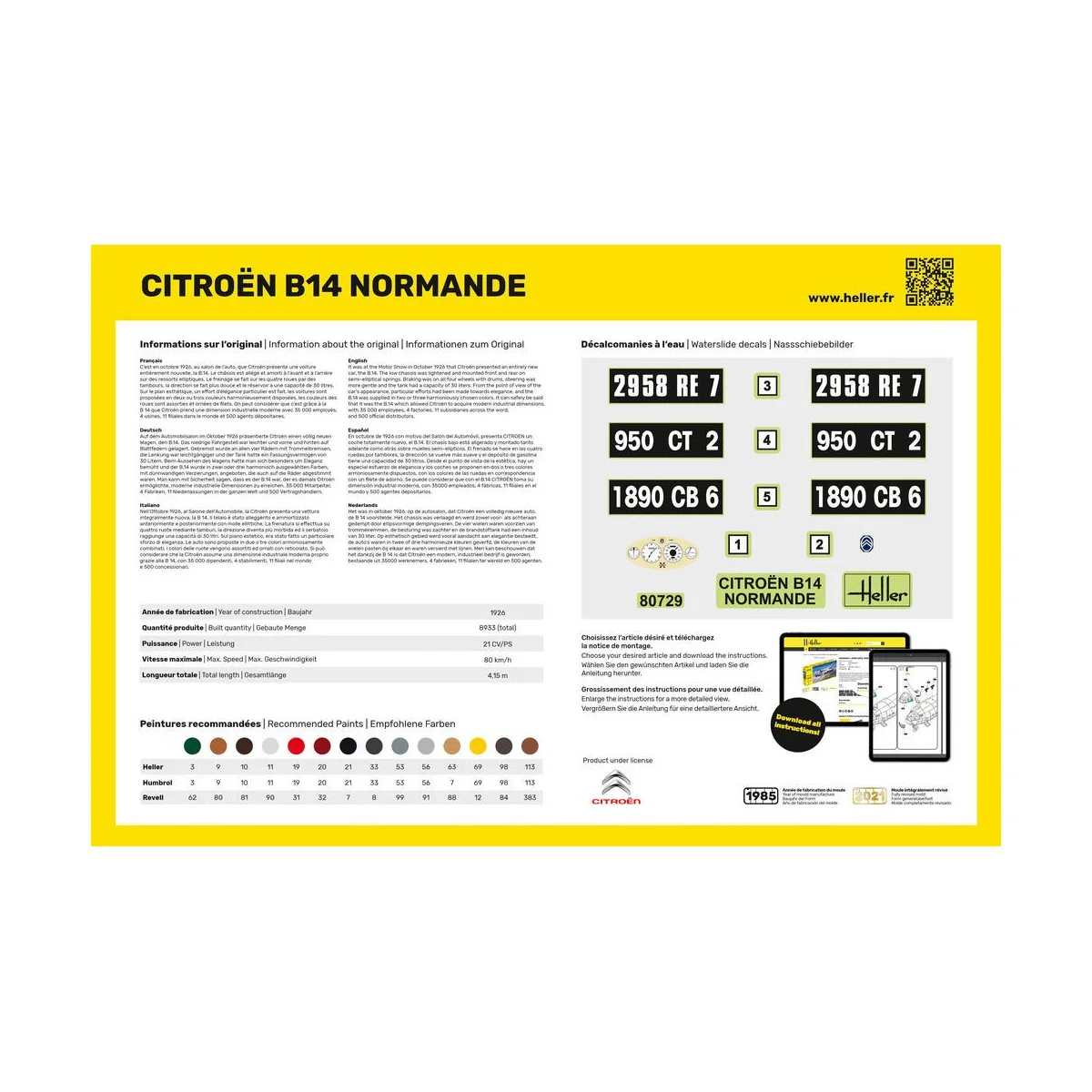 Citroen B14 Normande 1/24 Heller Heller 80729 - 3 Citroen B14 Normande 1/24 Heller Heller 80729 - 3