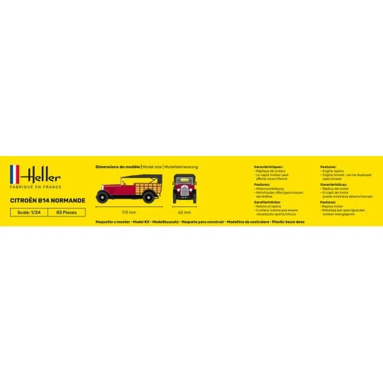 Citroen B14 Normande 1/24 Heller Heller 80729 - 4 HEL-80729-Citroen B14 Normande 1/24 Heller - HEL-80729