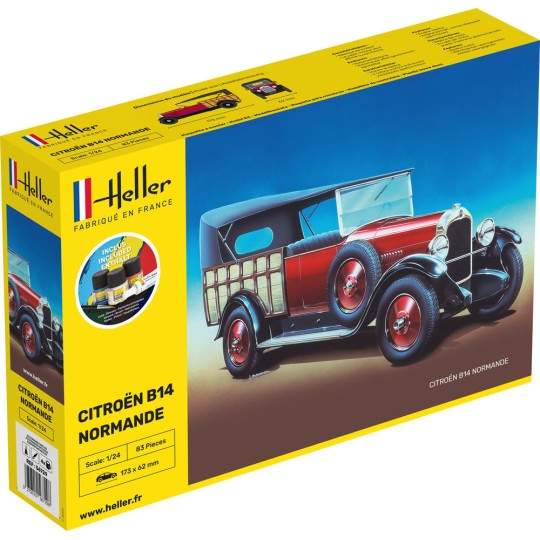 HEL-56729-Citroen B14 Normande 1/24 Heller + colle et peintures
