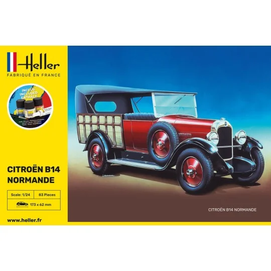 HEL-56729-Citroen B14 Normande 1/24 Heller + glue and paints - HEL-56729