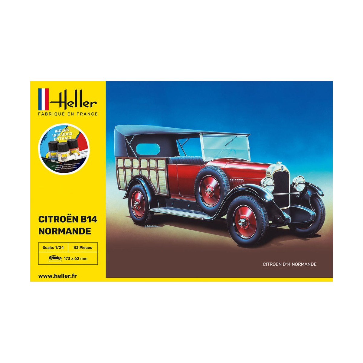 Citroen B14 Normande 1/24 Heller + colle et peintures Heller 56729 - 2