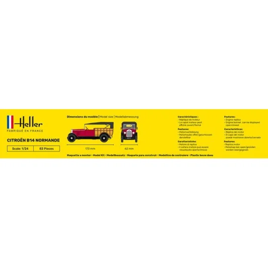 HEL-56729-Citroen B14 Normande 1/24 Heller + glue and paints - HEL-56729