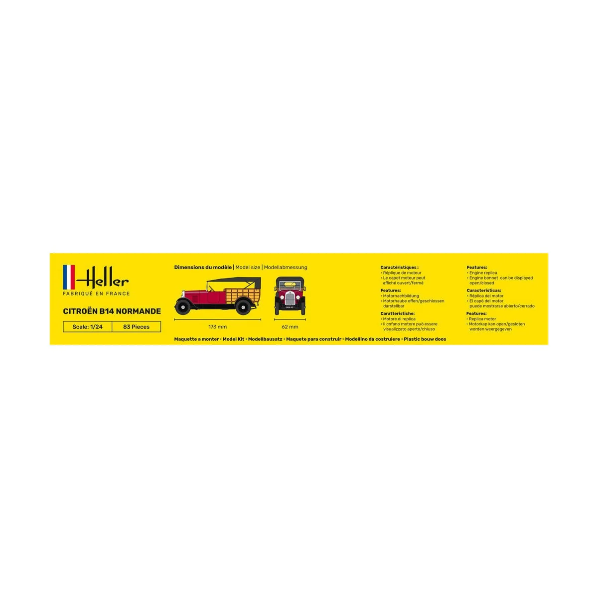 Citroen B14 Normande 1/24 Heller + glue and paints Heller 56729 - 4