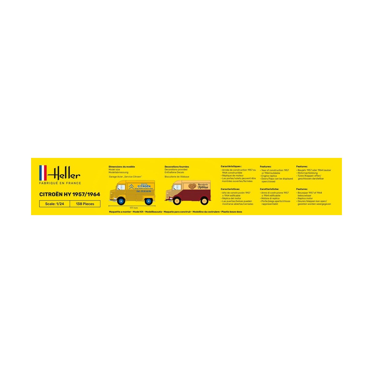 Cotroën HY 1/24 Heller + glue and paints Heller HEL-56744 - 4