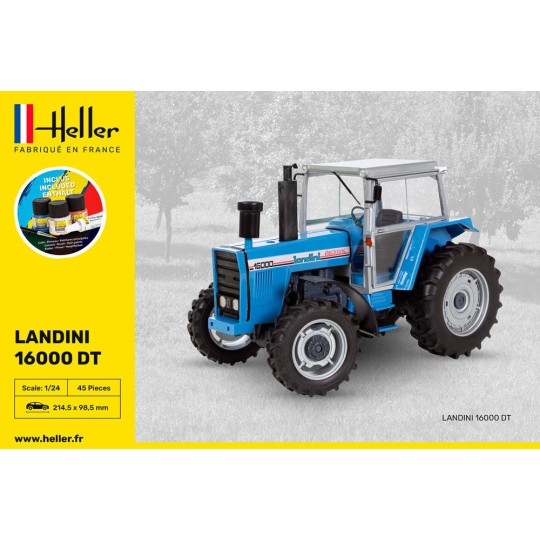 HEL-57403-Tractor LANDINI 16000 DT 1/24 Heller + glue and paintsTractor LANDINI 16000 DT 1/24 Heller + glue and paints