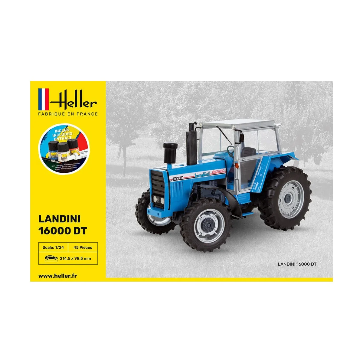 Tracteur LANDINI 16000 DT 1/24 Heller + colle et peinturesTracteur LANDINI 16000 DT 1/24 Heller + colle et peintures Heller HEL- Tracteur LANDINI 16000 DT 1/24 Heller + colle et peinturesTracteur LANDINI 16000 DT 1/24 Heller + colle et peintures Heller HEL-