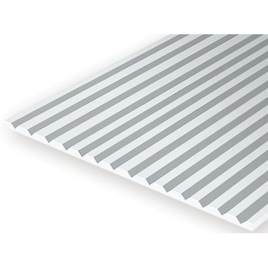 S1372100-V-grooved plate 0.50x2.5x150x300mm Ref: 2100 - Evergreen - S1372100