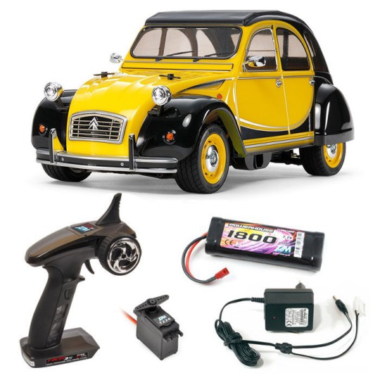 58655L-Citroën 2CV Charleston M-05 RTR Combo Kit Tamiya