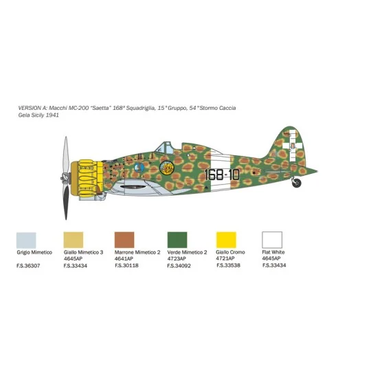 Macchi MC.200 Saetta 1/48 Italeri Italeri I2815 - 4 I2815-Macchi MC.200 Saetta 1/48 Italeri - I2815