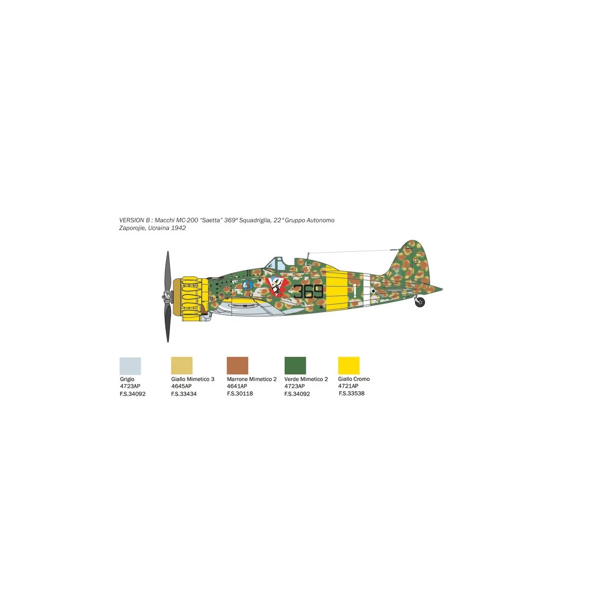 Macchi MC.200 Saetta 1/48 Italeri Italeri I2815 - 5 Macchi MC.200 Saetta 1/48 Italeri Italeri I2815 - 5