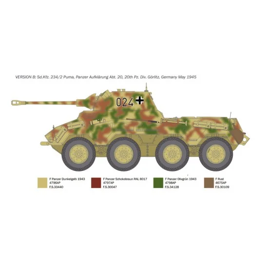 I6572-Blindé Sd.Kfz.234/2 Puma 1/35 Italeri - I6572