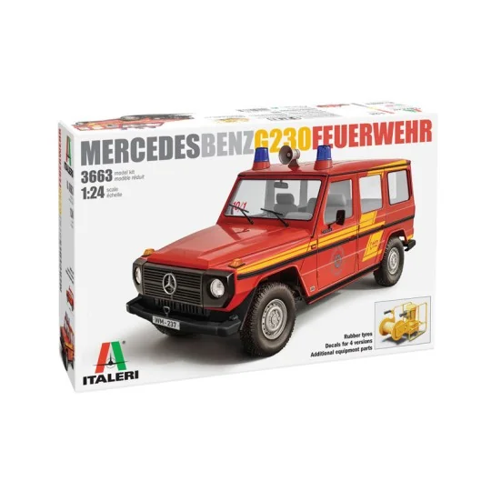 Mercedes G230 Pompiers 1/24 Italeri Italeri I3663 - 2 I3663-Mercedes G230 Pompiers 1/24 Italeri - I3663