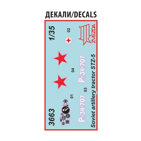 Z3663-Artillery Tractor Truck STZ-5 1/35 Zvezda