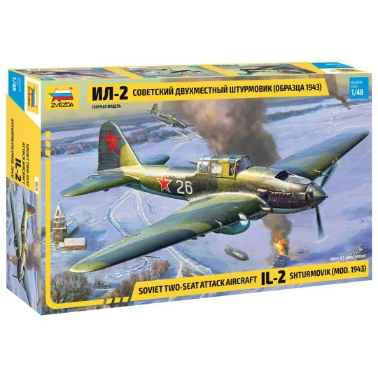 Z4826-Avion IL-2M Sturmovik Mod. 1943 1/48 Zvezda - Z4826