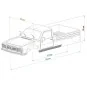 HT-SU1803021-Bodywork Peugeot 504 pick-up under license 313mm 1/10 Hobbytech - HT-SU1803021