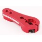 R17003-Palonnier servo alu simple rouge Futaba 25t Robitronic