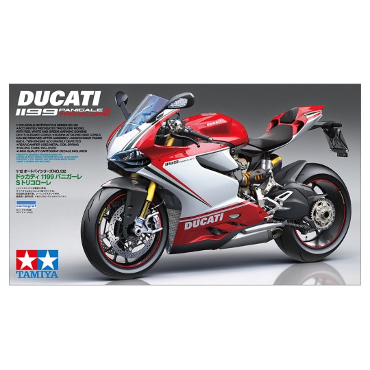 Motorcycle Ducati 1199 Panigale Tricolore 1/12 Tamiya Tamiya 14132 - 2 14132-Motorcycle Ducati 1199 Panigale Tricolore 1/12 Tamiya - 14132