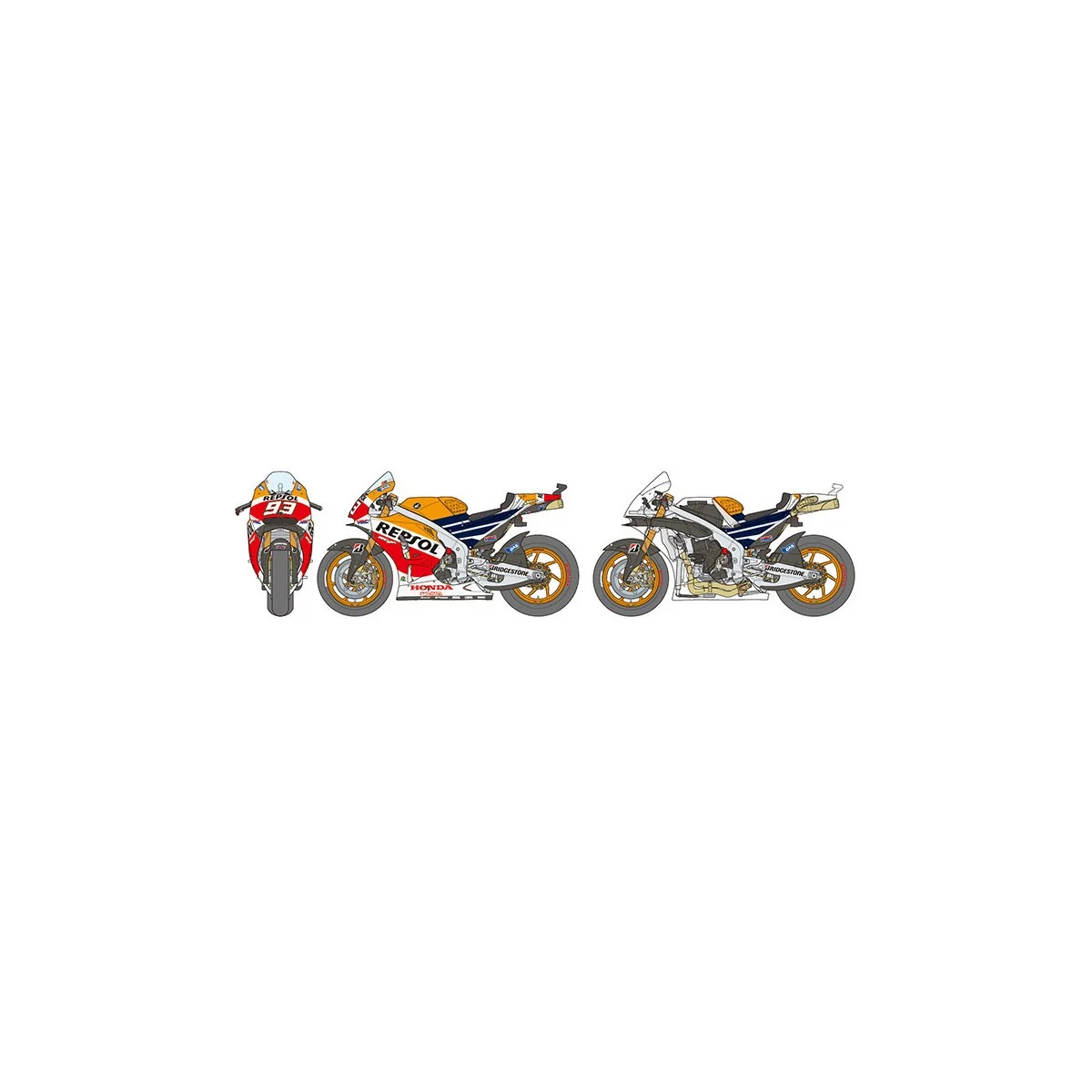 Motorcycle Honda RC213V 2014 Repsol 1/12 Tamiya Tamiya 14130 - 11 Motorcycle Honda RC213V 2014 Repsol 1/12 Tamiya Tamiya 14130 - 11