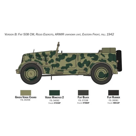 Véhicule 508 CM Coloniale 1/35 Italeri Italeri I6550 - 5 I6550-Véhicule 508 CM Coloniale 1/35 Italeri - I6550