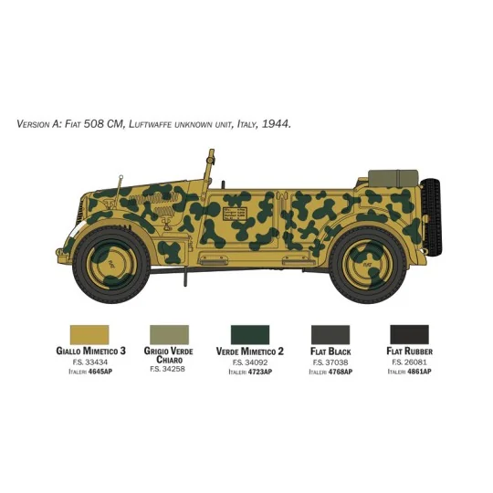 Véhicule 508 CM Coloniale 1/35 Italeri Italeri I6550 - 6 I6550-Véhicule 508 CM Coloniale 1/35 Italeri - I6550