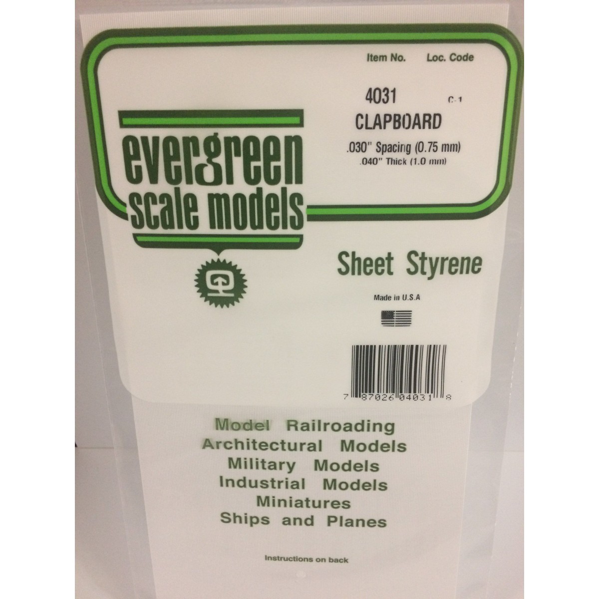 Plate grooved stepped 1.0x0.75x150x300mm Ref: 4031 - Evergreen - S1... Plate grooved stepped 1.0x0.75x150x300mm Ref: 4031 - Evergreen - S1...