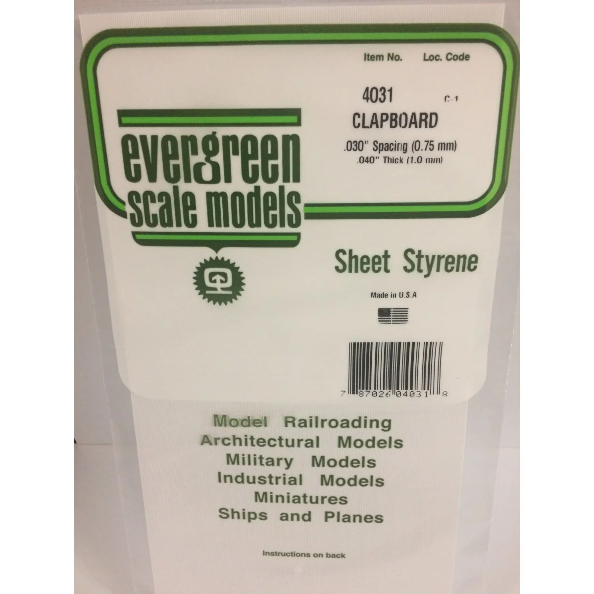 Stepped grooved plate 1.0x0.75x150x300mm Ref: 4031 - Evergreen - S1... Stepped grooved plate 1.0x0.75x150x300mm Ref: 4031 - Evergreen - S1...