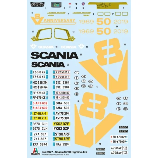 I3927-Scania S730 Highline 4x2 1/24 Italeri - I3927