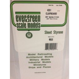 Stepped grooved plate 1.0x1.3x150x300mm Ref: 4051 - Evergreen - S13...