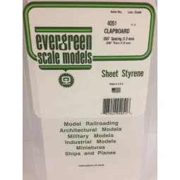 Stepped grooved plate 1.0x1.3x150x300mm Ref: 4051 - Evergreen - S13...