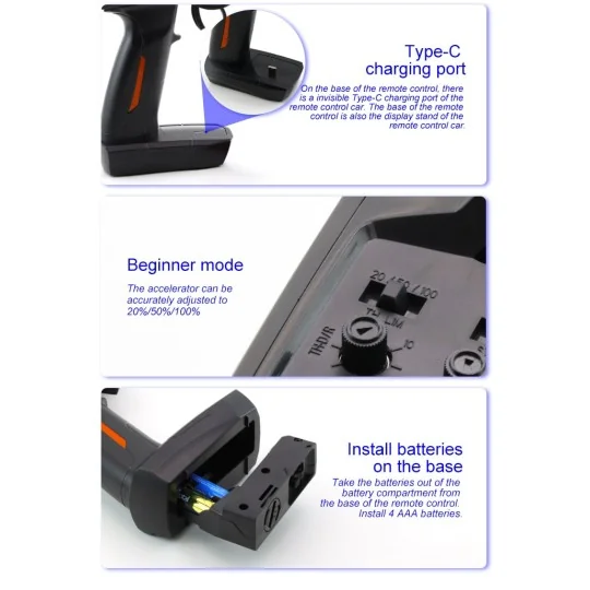 TB-C81-BL-Micro Monster Truck noir 1/76 RTR Turbo Racing