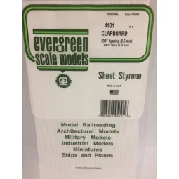 Stepped grooved plate 1.0x2.5x150x300mm Ref: 4101 - Evergreen - S13...