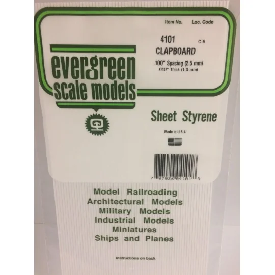 Stepped grooved plate 1.0x2.5x150x300mm Ref: 4101 - Evergreen - S13... S1374101-Stepped grooved plate 1.0x2.5x150x300mm Ref: 4101 - Evergreen - S1374101