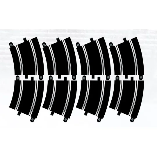 C8555-Pack Extension 6, courbe 22.5° (x8) circuit 1/32 Scalextric