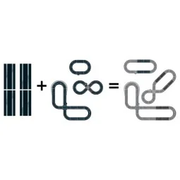 Pack Extension 4, ligne droite (x4) circuit 1/32 Scalextric Scalextric C8526 - 1