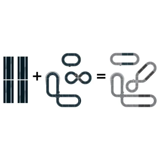 C8526-Pack Extension 4, ligne droite (x4) circuit 1/32 Scalextric