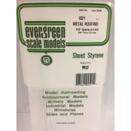 Metal roof cladding panel 1.0x4.8x150x300mm Ref: 4521 - Evergreen -...