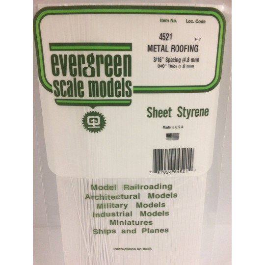 Metal roof cladding panel 1.0x4.8x150x300mm Ref: 4521 - Evergreen -... S1374521-Metal roof cladding panel 1.0x4.8x150x300mm Ref: 4521 - Evergreen - S1374521