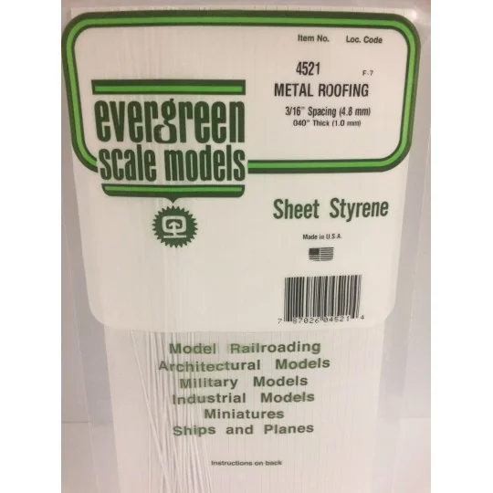 Metal roof cladding panel 1.0x4.8x150x300mm Ref: 4521 - Evergreen -... S1374521-Metal roof cladding panel 1.0x4.8x150x300mm Ref: 4521 - Evergreen - S1374521