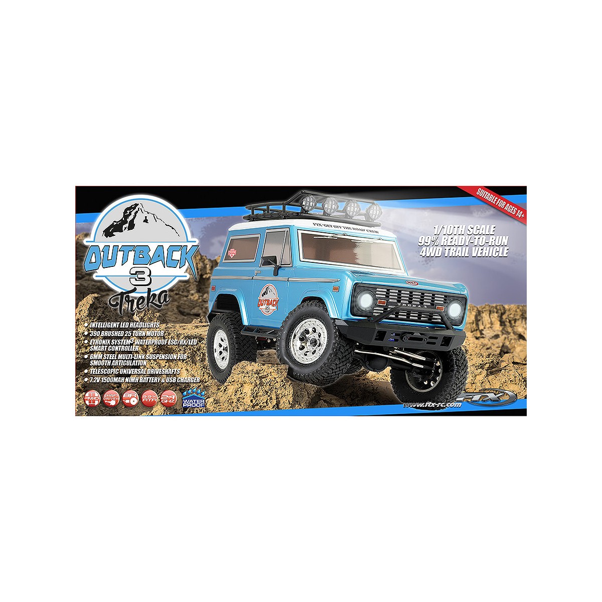 Outback 3 Treka Crawler 4WD 1/10 RTR FTX FTX FTX5594B - 9 Outback 3 Treka Crawler 4WD 1/10 RTR FTX FTX FTX5594B - 9