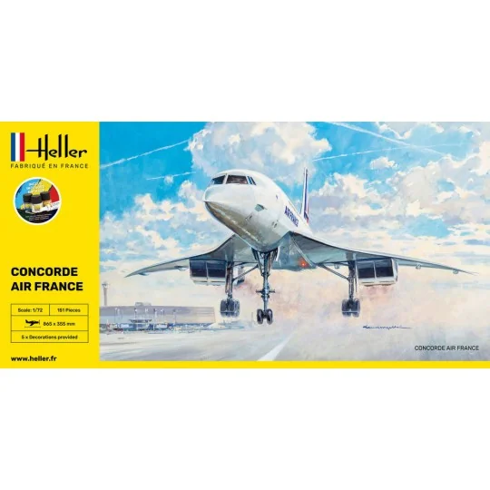 Concorde Air France 1/72 Heller + glue and paints Heller HEL-56469 - 2 HEL-56469-Concorde Air France 1/72 Heller + glue and paints - HEL-56469
