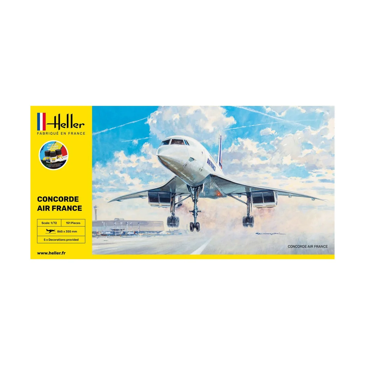 Concorde Air France 1/72 Heller + glue and paints Heller HEL-56469 - 2 Concorde Air France 1/72 Heller + glue and paints Heller HEL-56469 - 2