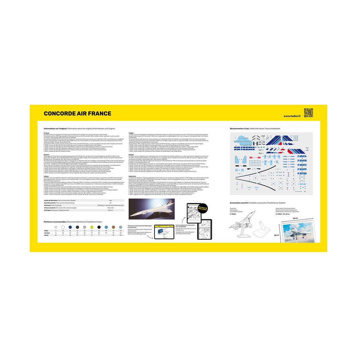 Concorde Air France 1/72 Heller + glue and paints Heller HEL-56469 - 3
