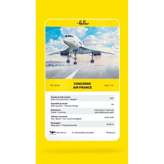 HEL-80469-Concorde Air France 1/72 Heller