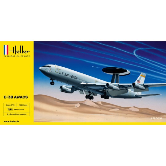 HEL-80308-Avion E-3B Awacs 1/72 Heller