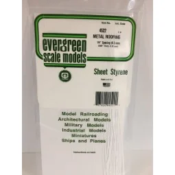 Metal roof cladding panel 1.0x6.3x150x300mm Ref: 4522 - Evergreen -...