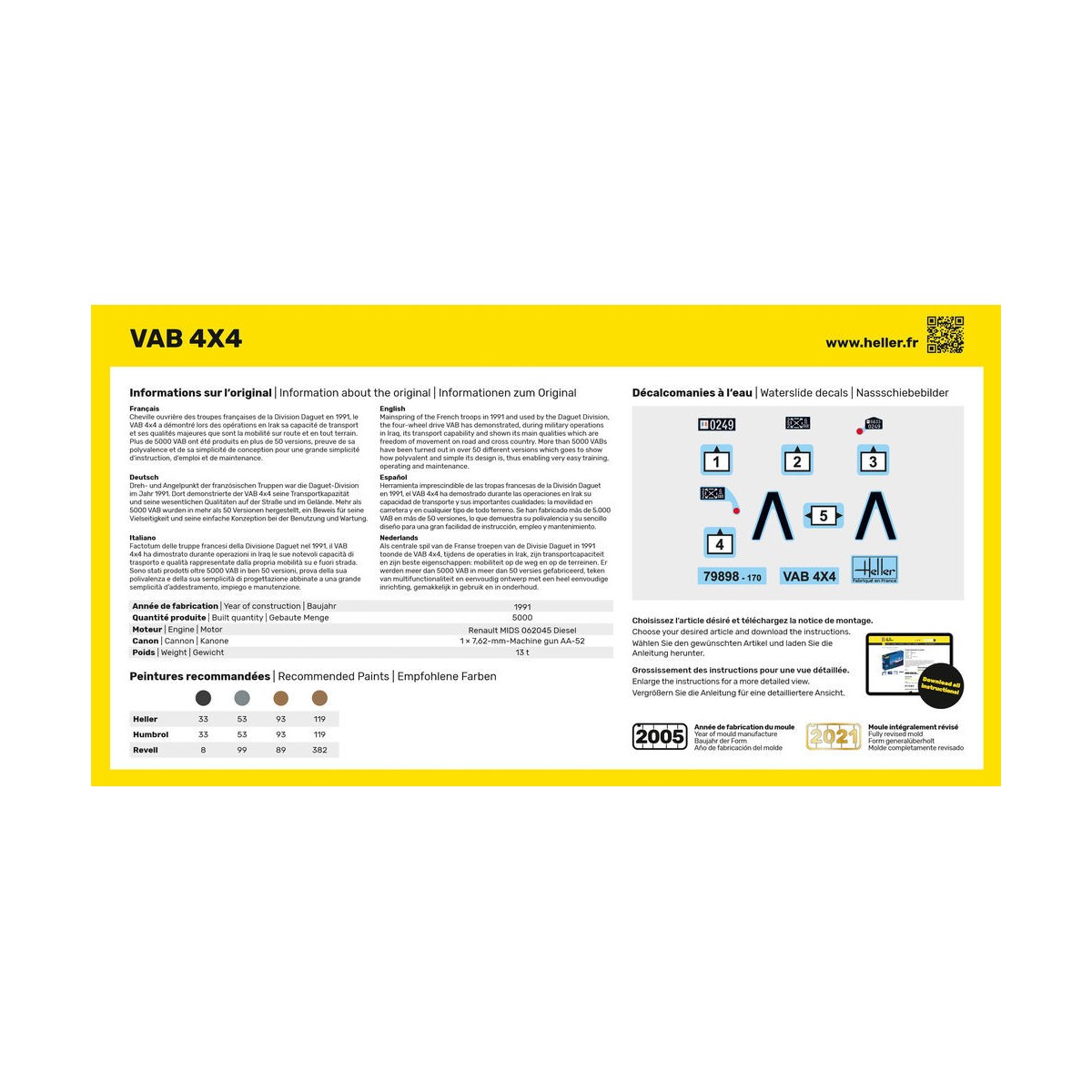 Véhicule VAB 4x4 1/72 Heller Heller HEL-79898 - 3